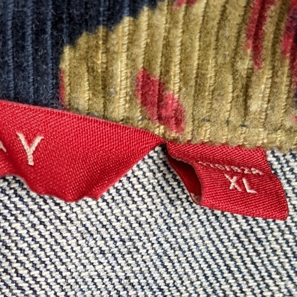 VTG Tangy cropped denim and corduroy trimmed jacket, Size XL - Picture 4 of 6